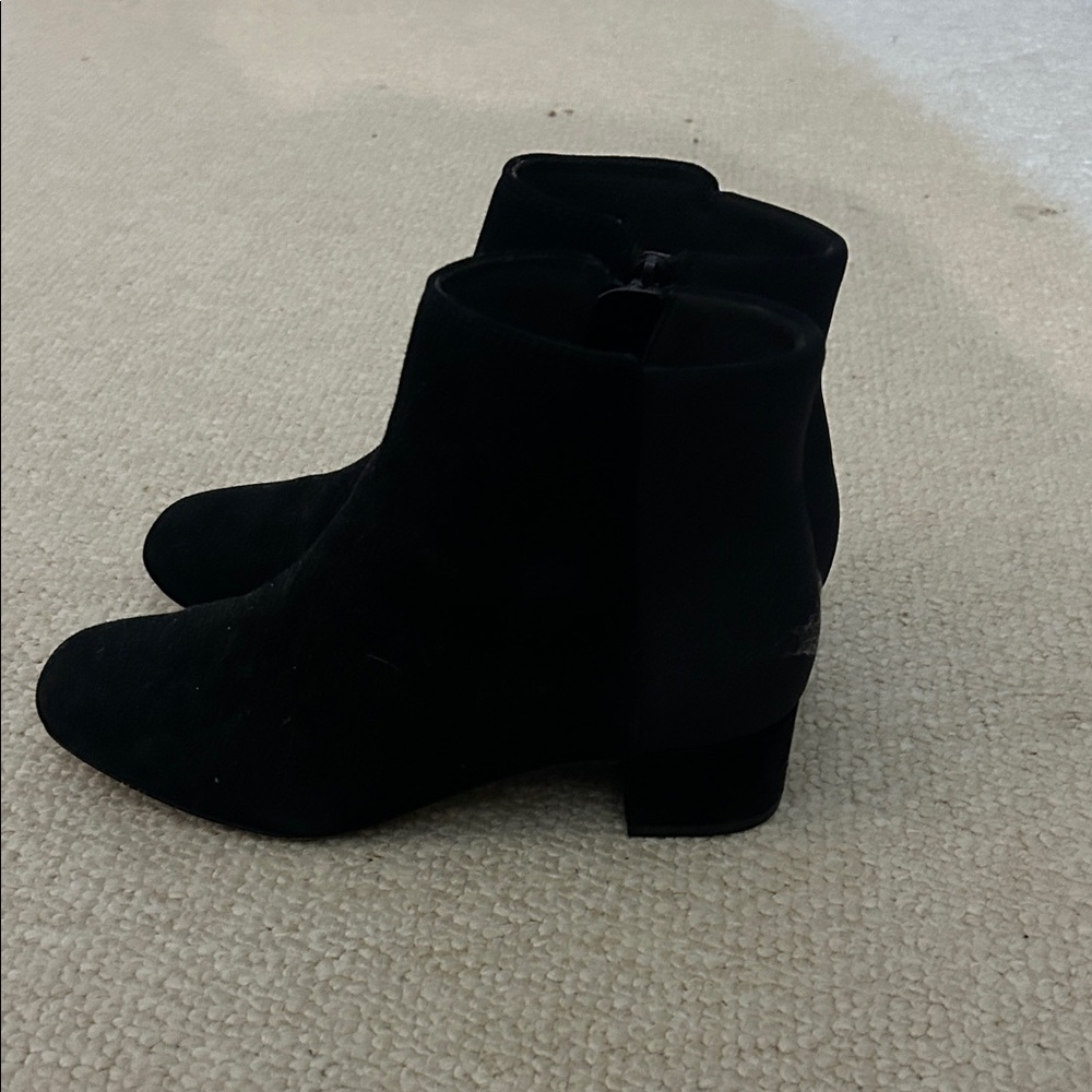 Clarks Black Suede Ankle Booties